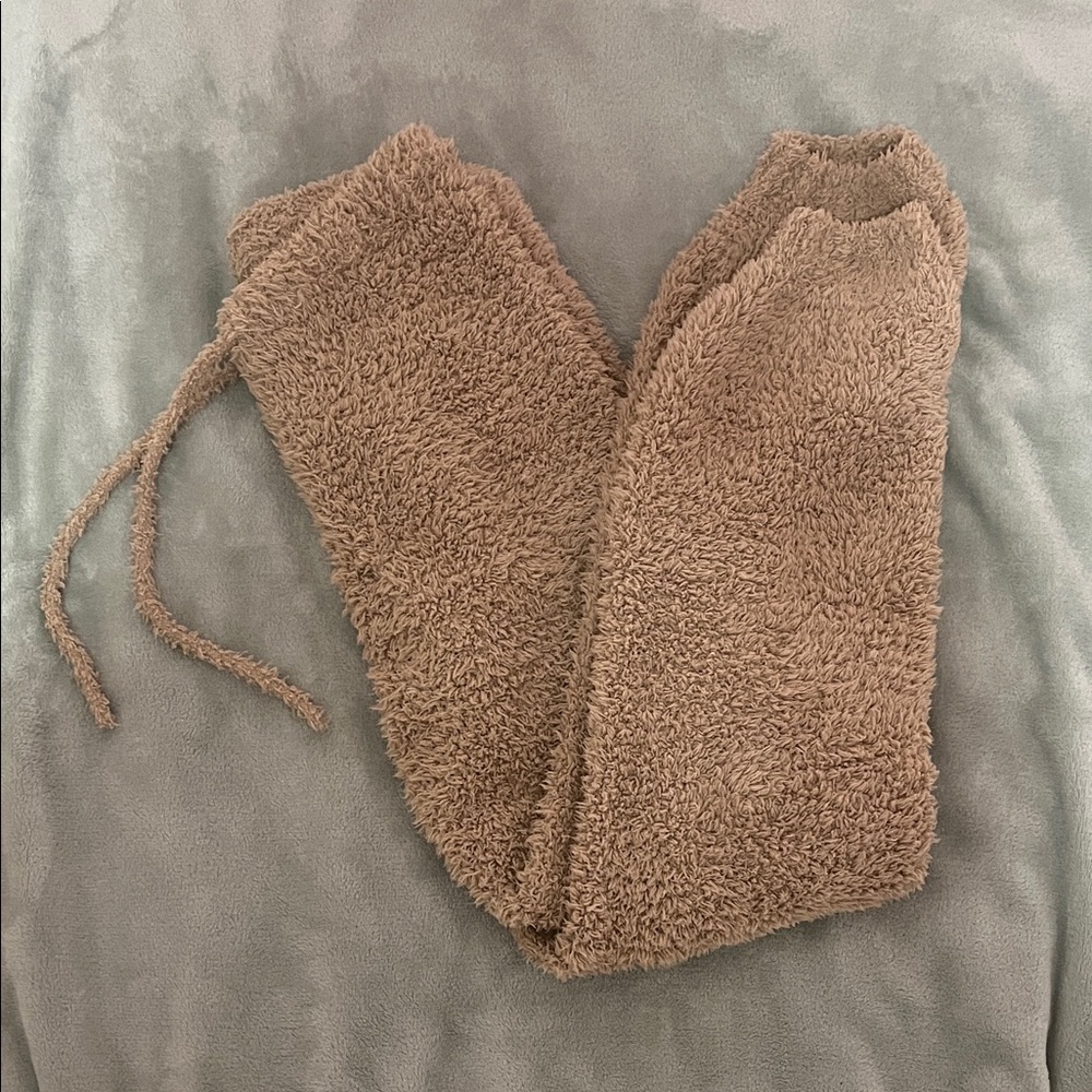 H&M Cozy Tan Teddy Bear Cardigan and Pants Lounge Set - Picture 3 of 4